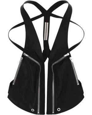Rick Owens Jassen ,Zwart ,Katoen Temple Bauhaus Vest