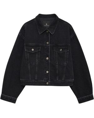 Anine Bing Denim Jackets - Negro
