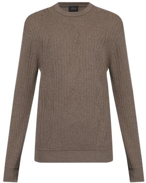 Brioni Round-Neck Knitwear - Brown