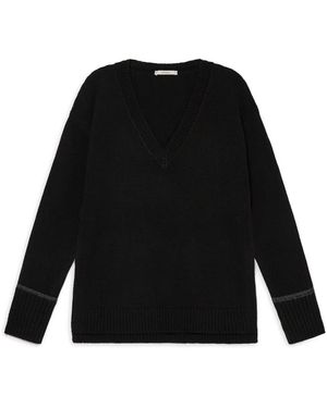 Maliparmi V-Neck Knitwear - Nero