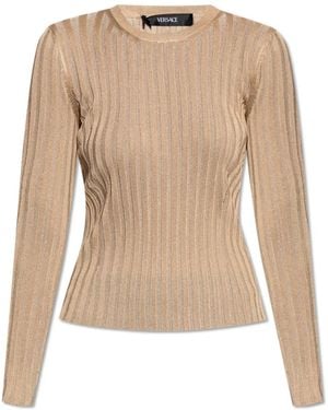 Versace Round-Neck Knitwear - Natural