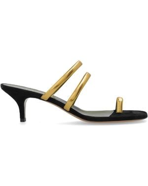 MARIA LUCA Heeled Mules - Metallic