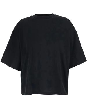 Tela Skossa Rundhals T-Shirt Mit Kurzen Ärmeln - Schwarz