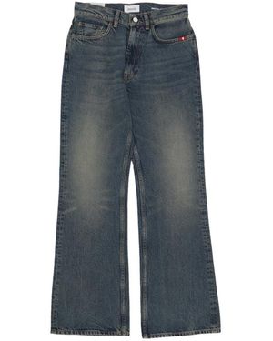 AMISH Hoge Taille Cigarette Cut Denim Jeans - Blauw
