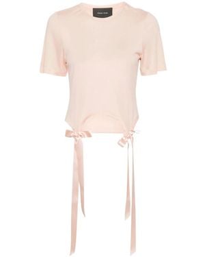Simone Rocha Bow Tail Easy T-Shirt - Pink