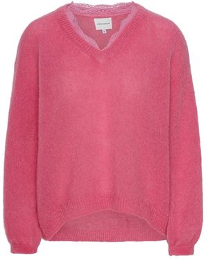 American Dreams V-Neck Knitwear - Rosa