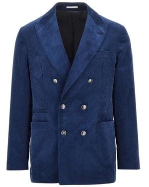 Brunello Cucinelli Unkonstruierter Blazer - Blau