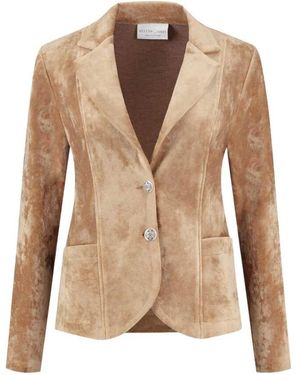 Helena Hart Velvet Blazerjacke - Natur