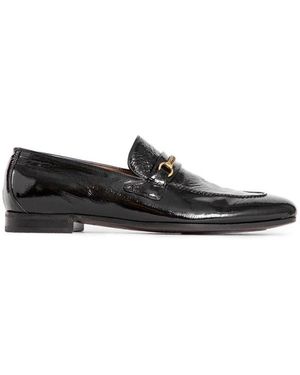 Tom Ford Schwarzer Lackleder Loafer Mit Kette