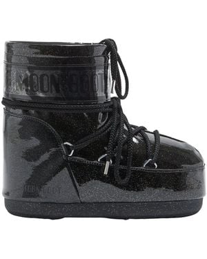 Moon Boot Glitzernde Niedrige Icon Stiefel Schwarz