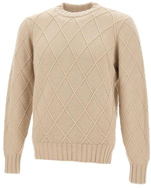 FILIPPO DE LAURENTIIS Round-Neck Knitwear - Natural