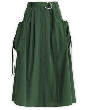 Mantu Midi Skirts - Green