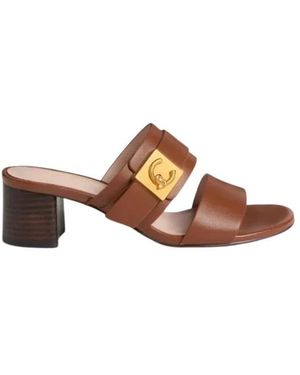 Coccinelle Heeled Mules - Brown