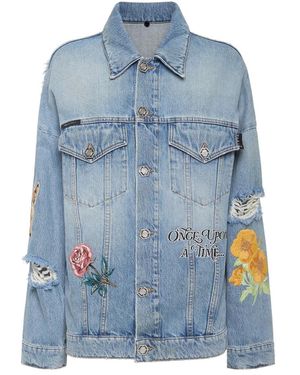 Philipp Plein Jassen ,Blauw ,Katoen Roedge Jacket Fairy