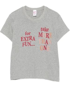 RE/DONE Slogan T-Shirt - Grau