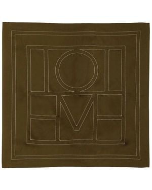 TOTEME Accessoires ,Bruin ,Geborduurd Monogram Sjaal - Groen