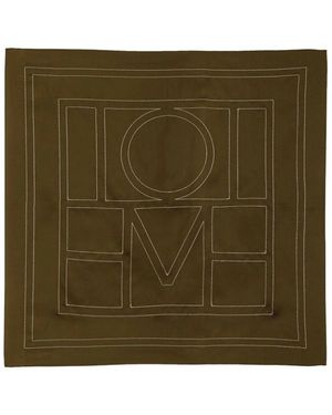 TOTEME Bestickter Monogramm-Schal - Grün