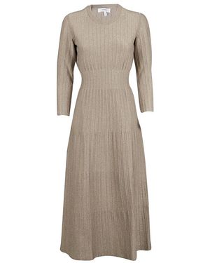 CASASOLA Georgia Midi Jurk - Naturel