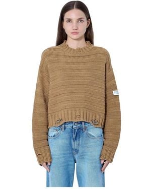 MM6 by Maison Margiela Round-Neck Knitwear - Bleu