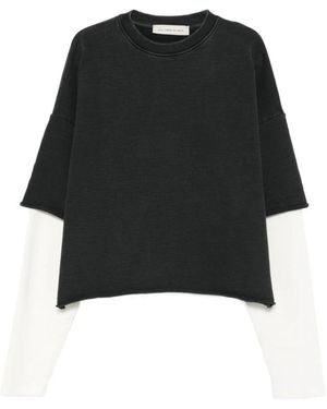 Stay Human On Earth Long Sleeve Tops - Black