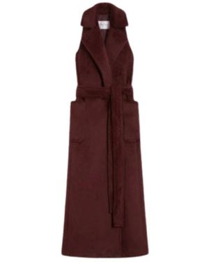 Max Mara Belted Coats - Purple