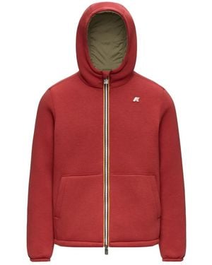 K-Way Hoodies & Sweatvesten ,Rood ,Nylon Jack Spacer Nylon Double