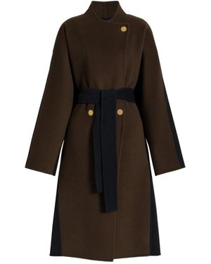 Alberta Ferretti Single-Breasted Coats - Nero