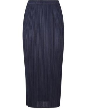 Issey Miyake Midi Skirts - Blue