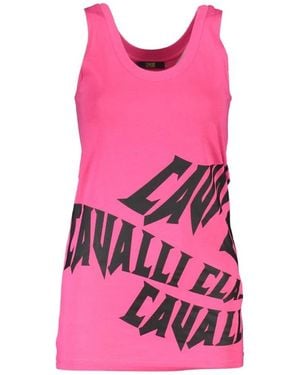 Roberto Cavalli Roze Katoenen Top