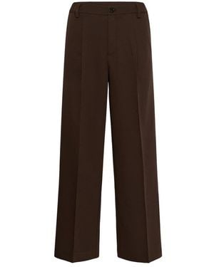Kaffe Wide Trousers - Marrone