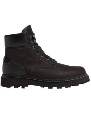 Moncler Schwarze lederwanderschuhe