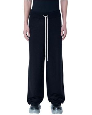 Rick Owens Broeken ,Zwart ,Track Pants Met Trekkoord - Blauw