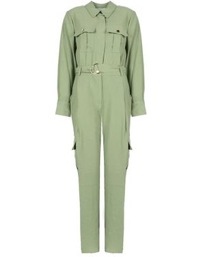 Silvian Heach Eleganter Reißverschluss Jumpsuit - Grün