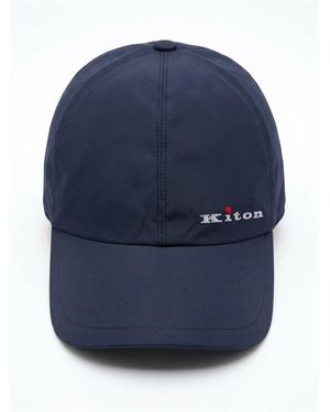 Kiton Accessoires ,Blauw ,Nylon Baseball Cap