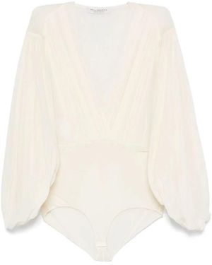 Philosophy Di Lorenzo Serafini Draped Tulle Body - Weiß