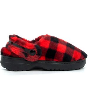 Crocs™ Classic Lined Buffalo Check Clog - Rood