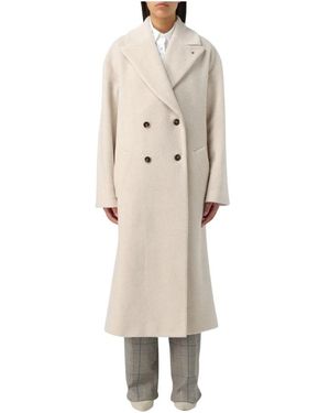 Manuel Ritz Double-Breasted Coats - Natural