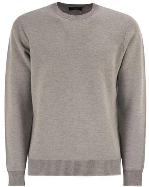 Peserico Round-Neck Knitwear - Grey
