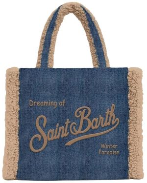 MC2 Saint Barth Tassen ,Blauw ,Katoen Colette Shearling