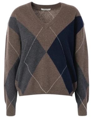JC Sophie V-Neck Knitwear - Gris