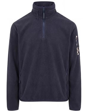 Aquascutum Hoodies & Sweatvesten ,Blauw ,Small Logo Full Zip Hoodie