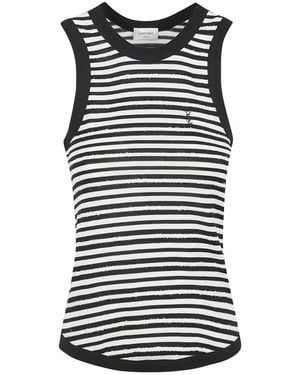 Saint Laurent Sleeveless Tops - Black