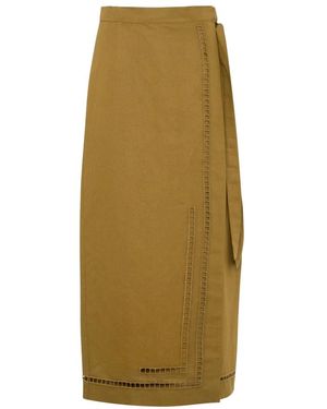 Tela Rokken ,Bruin ,Mina Midi Rok - Groen