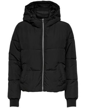 Jacqueline De Yong Chaqueta Negra Capucha Mujer Otoño/Invierno, Mujer, Talla - Negro