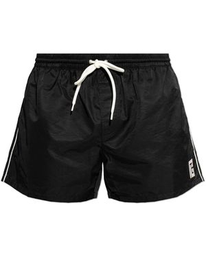 Balmain Pb Geborduurde Zwemshorts - Zwart