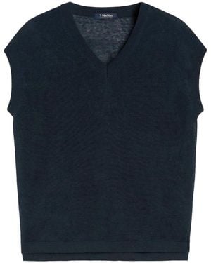 Max Mara Strickweste - Blau