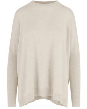 Bomboogie Oversized Merino Wool Long Sleeve Sweater - Wit