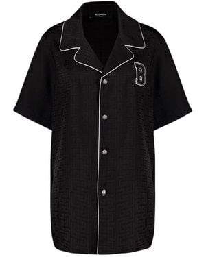 Balmain Short Sleeve Shirts - Black