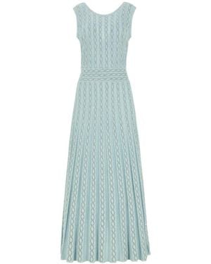 D.exterior Knitted Dresses - Blue