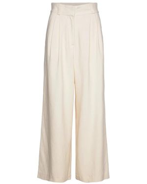 IVY & OAK Wide Leg Stoffhose - Natur